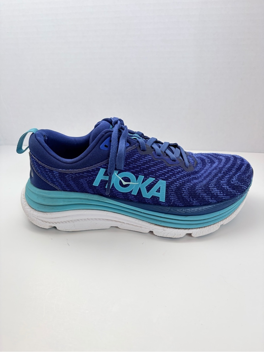 Hoka Cushioned Running Shoes Gaviota 5 Stability Sneakers Blue Teal Size 7.5
